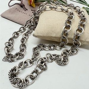 David Yurman 30” Medium Oval Link Chain Necklace .925 Sterling Silver